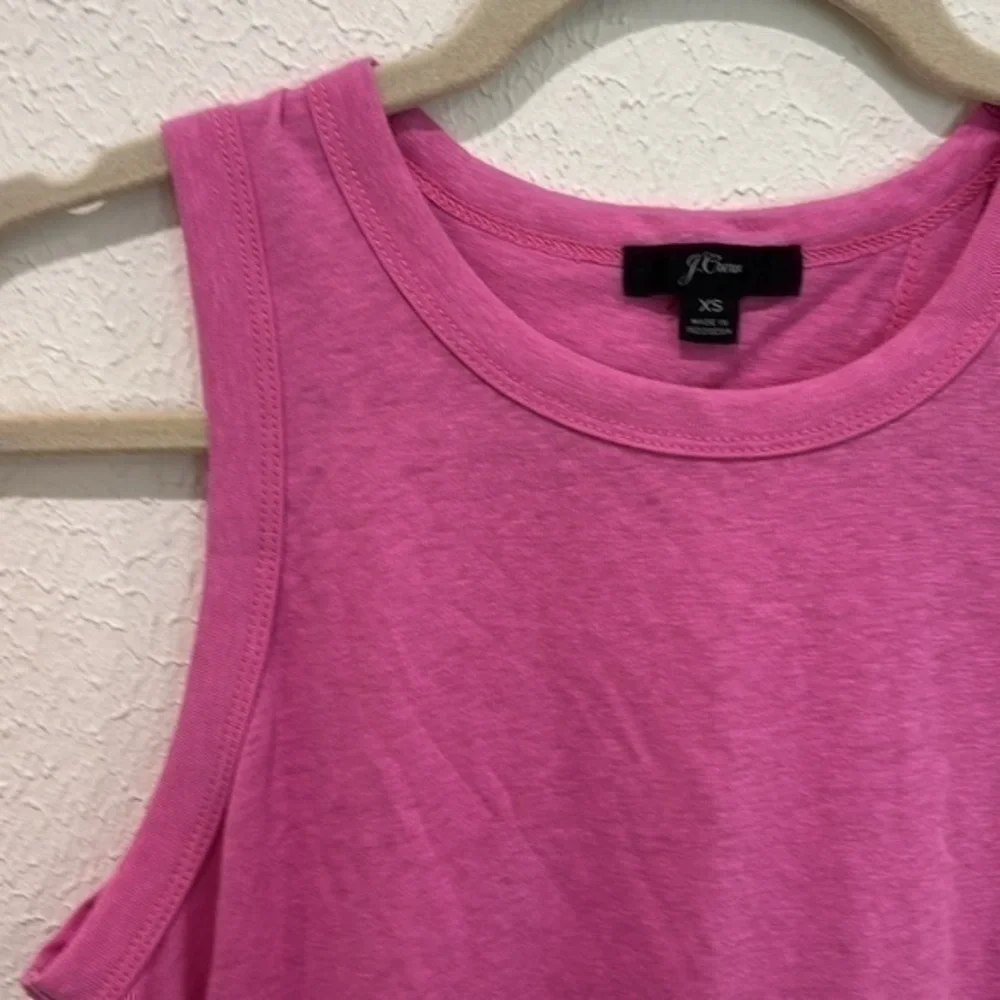 J.CREW WOMEN'S HEATHER PINK SLEEVELESS SOFT TIE-BACK TANK TOP Sz XS